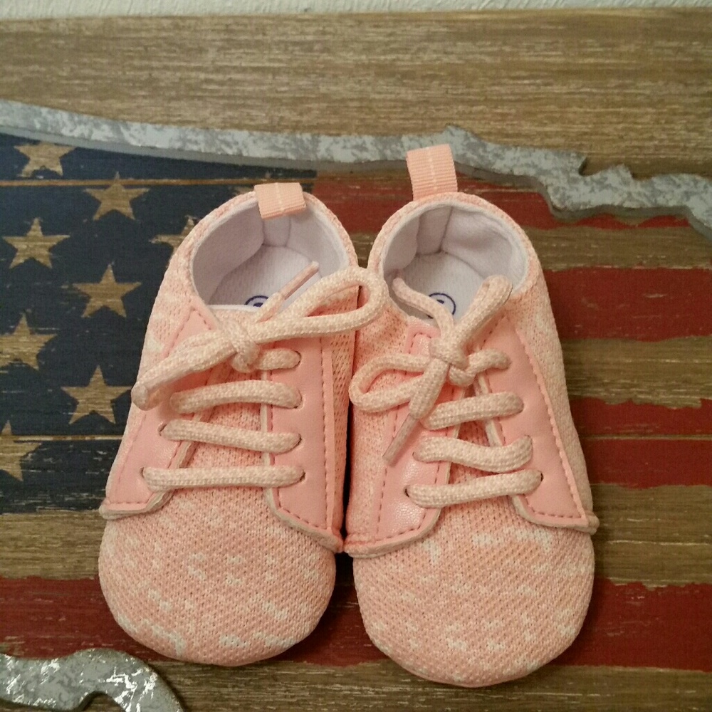 NWOT, myggpp pink & white  lace up shoes, 3